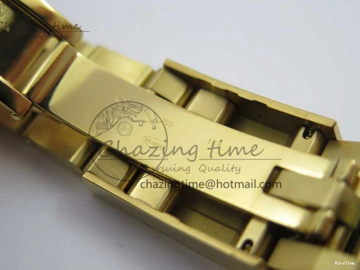 MiroTime 0306 Daytona 116589RBOW YG Rainbow Crystal BLF Best Edition Black Dial on YG Bracelet A SmoothTexture 3175